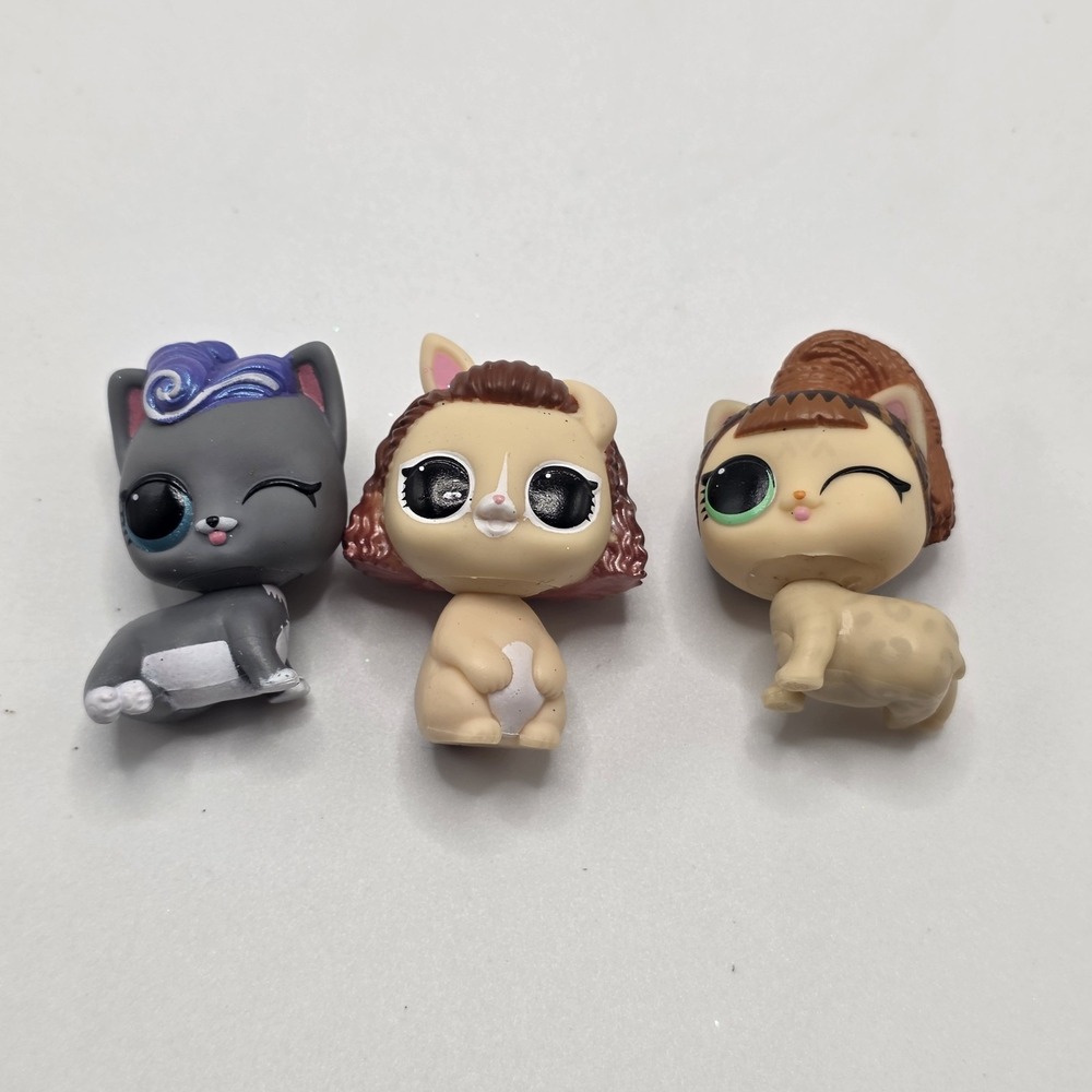 LOL‎ Surprise Pets Lot of 3 Dog & Cat Figures MGA Replacement Toys